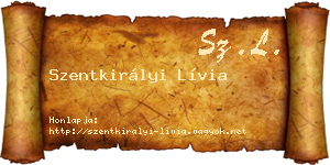 Szentkirályi Lívia névjegykártya